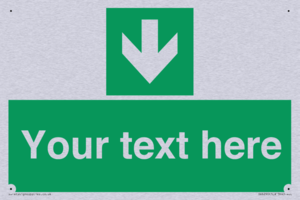 Safe condition Custom arrow down sign